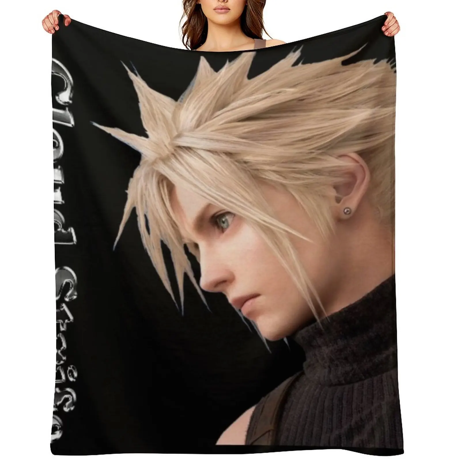 

Cloud Strife Throw Blanket Plaid on the sofa Fashion Sofas For Baby Soft Plaid Blankets