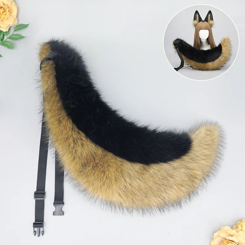 ใหม่น่ารักสาว Furry สัตว์สุนัขหู Headdress ตุ๊กตา Handmade Headband อะนิเมะสําหรับคริสต์มาสฮาโลวีนคอสเพลย์อุปกรณ์เสริม