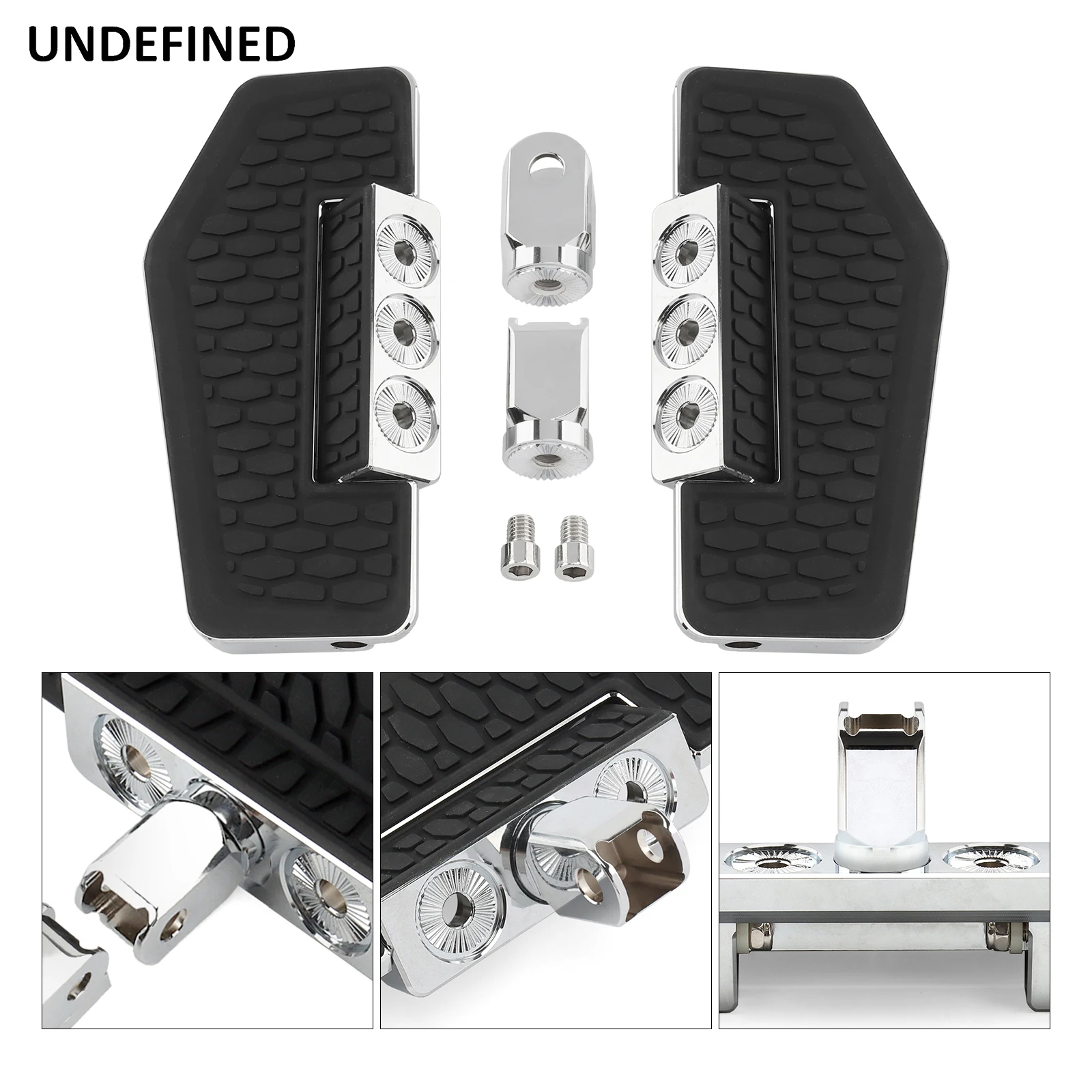 Motorcycle Front Foot Pegs Mini Floorboards Footrest Pedals For Honda VF1100S V65 Sabre VF750CD Magna Deluxe VTX1800C VTX1800F image 5