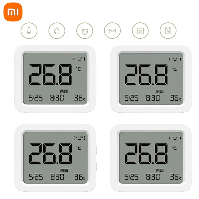 Wersja chińska XIAOMI Mijia inteligentny termometr Bluetooth 3 duży LCD bezprzewodowy elektryczny cyfrowy higrometr temperatura i wilgotność 3