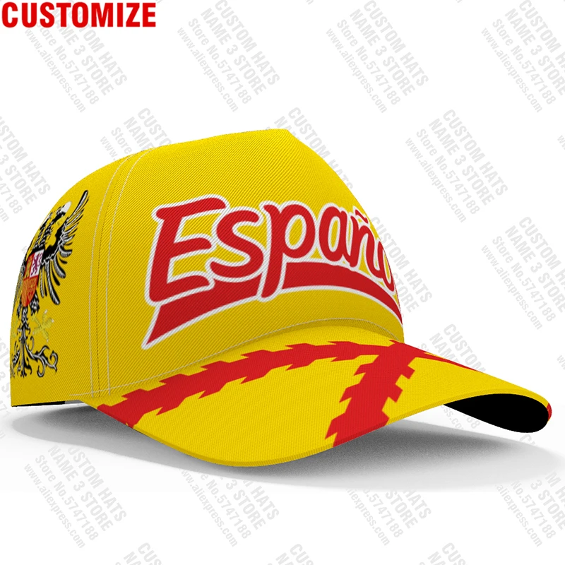 Spanish Empire Baseball Caps Custom Name Logo Spain Hats Imperio Travel Burgundy Hispanic Catholic Monarchy Cross Flags Headgear