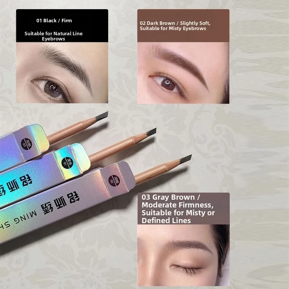 ปากกาเขียนคิ้วไมโครเบลดดิ้งแบบแข็ง ติดง่าย สีธรรมชาติ ให้คิ้วดูเป็นธรรมชาติ ติดทนนาน กันน้ำ