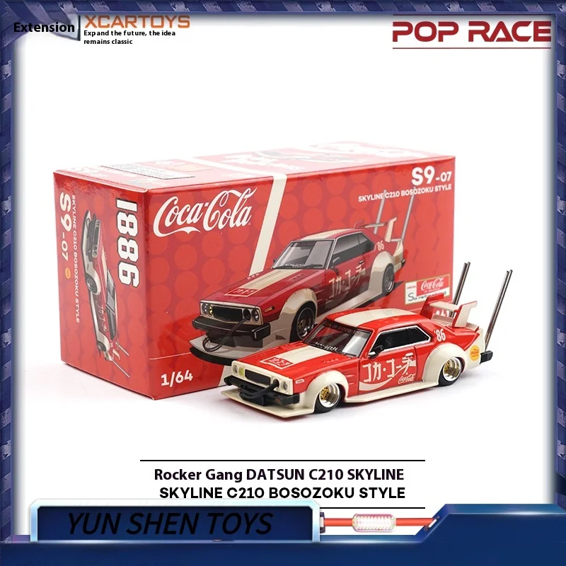 

Xcartoys X Pop Race X Tiny 1:64 Skyline C210 Bosozoku Style Red Diecast Model Car Chaowan Toy Gift