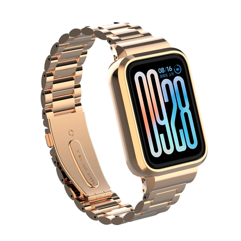 حزام حماية لـ Xiaomi Smart Band 9 Pro سوار ساعة من الفولاذ المقاوم للصدأ لهاتف Xiaomi miband 9 pro غطاء حماية لسوار معدني