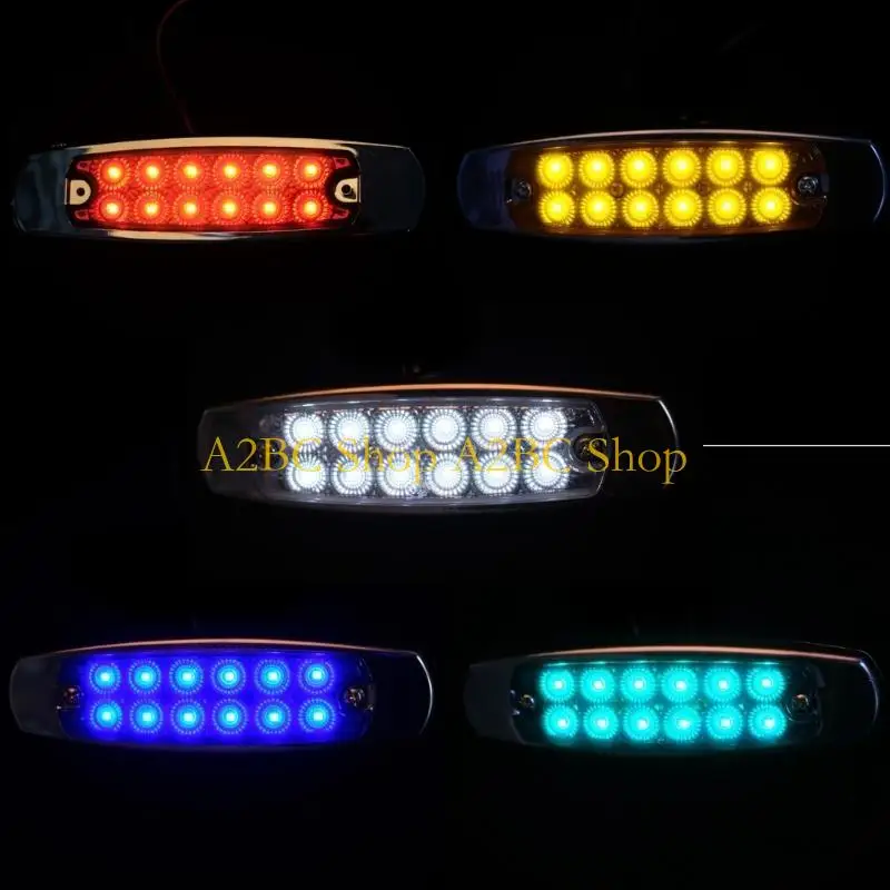 A2BC 12V 24V LED Side Marker Peringatan Lampu Truk Truk Sisi Penanda Clearance Marker Lampu
