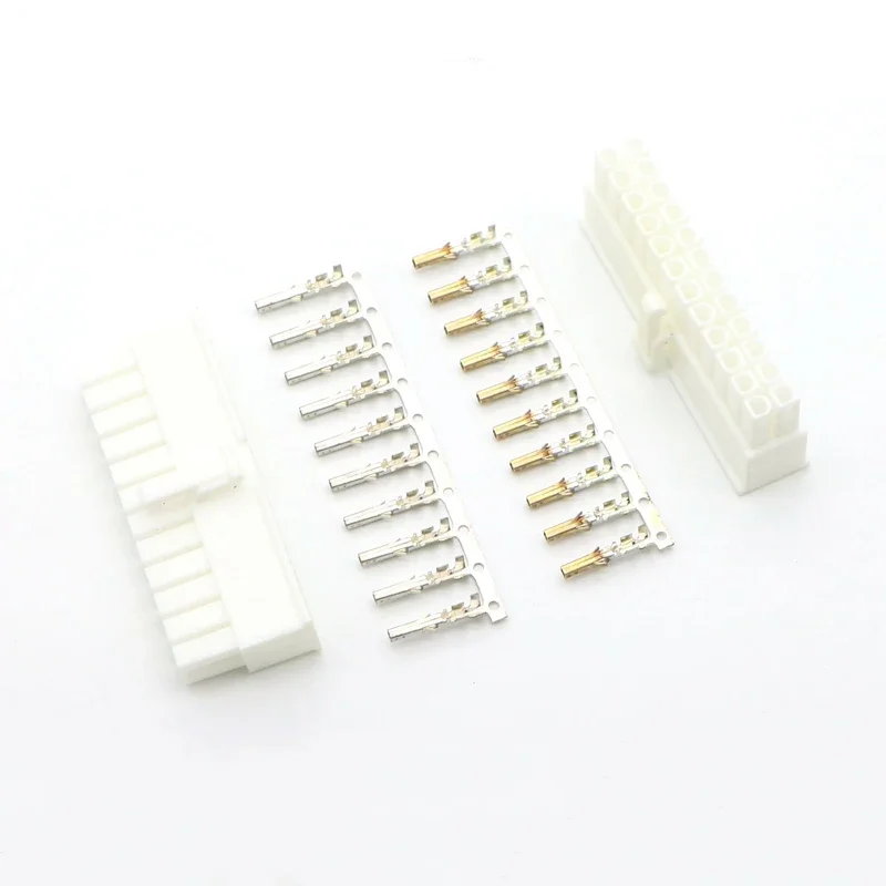 4.2mm 5557 CPU 24Pin ATX Male Connector with 25pcs Terminal pins for PC Modding