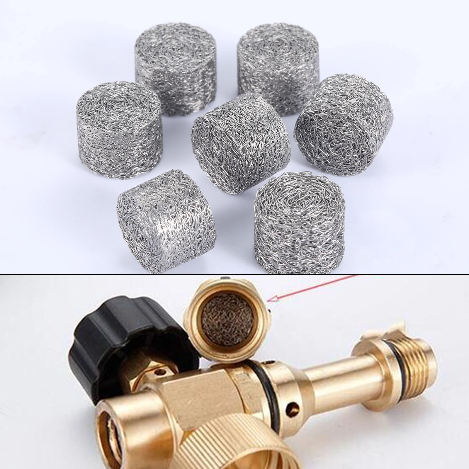 5pcs  Stainless Steel Blaster Mesh Foam Lance Filters Tablet 2.7g/3.6g/5g Standard Generator Nozzle Assembly Car Cleaning Garden