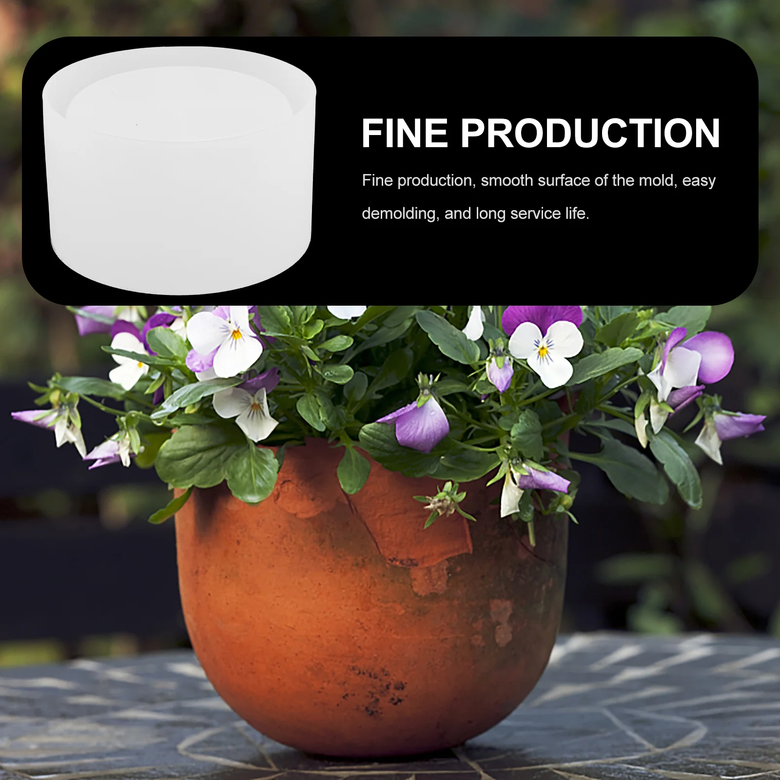 قالب زارع السيليكون زهور تخزين جرة غطاء DIY الحرفية سهلة Demold سطح أملس المحمولة تصميم تخزين جرة قوالب