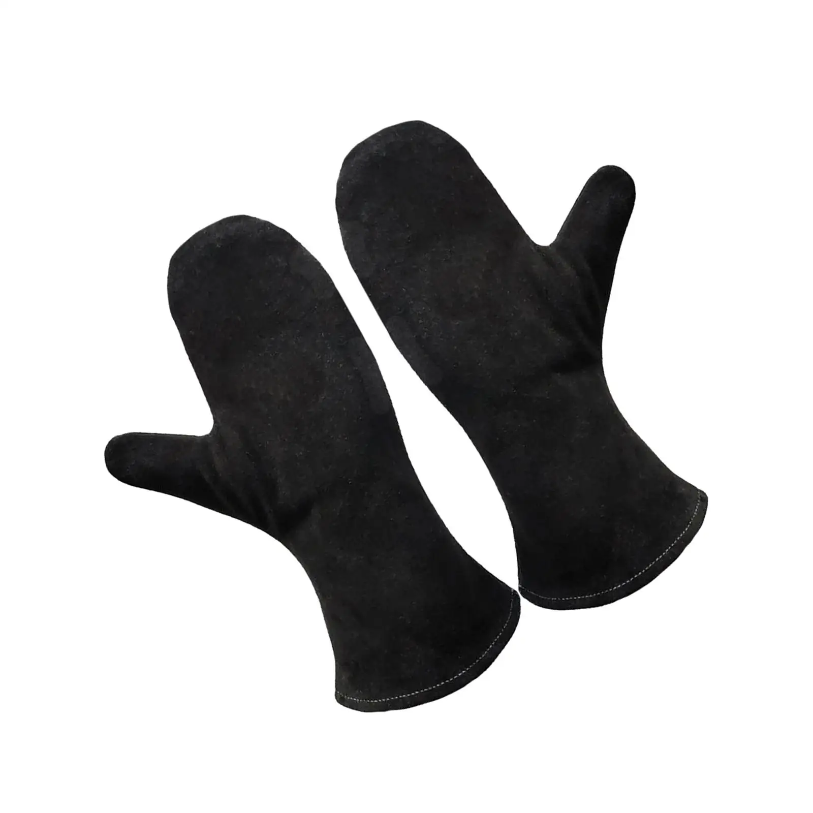 Heat Resistant Protection Gloves, Heat Resistant Fireproof Gauntlets, Safety Leather Fire Gloves for Baking, Fireplace, BBQ