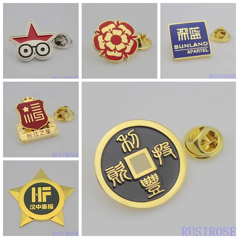 Badges Custom Magnet Metal Badge Brooch Cartoon Key Ring Creative Professional Customized Metal LOGO DIY Pins Accessories Gift