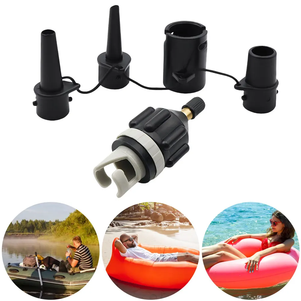 Luftventil-Adapter Aufblasbare Pumpenadapter Paddelboot Kajak Luftventil-Pumpenanschluss für SUP-Board Aufblasbare Pumpenadapter-Set