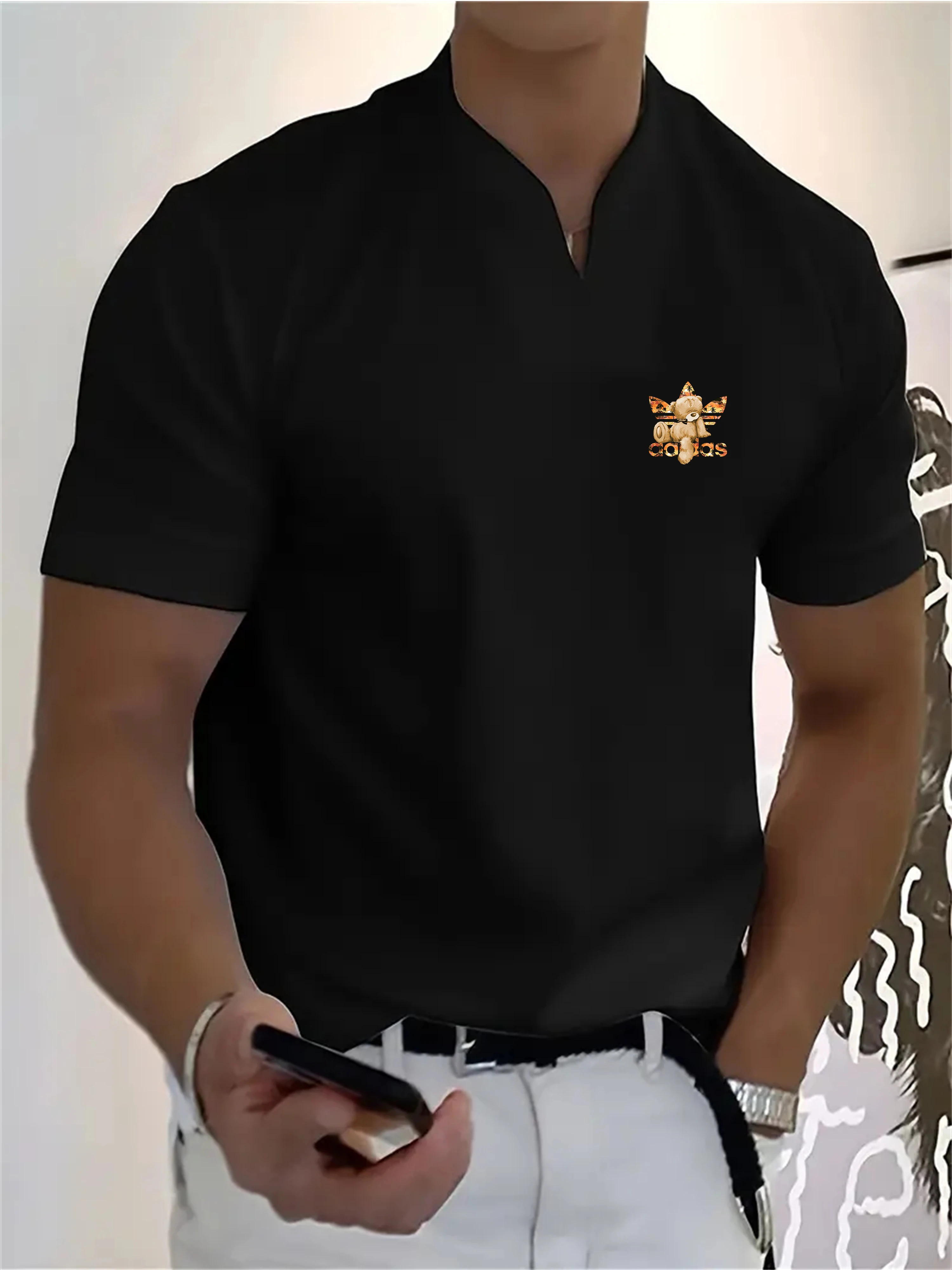 تي شيرت صيفي جديد مريح ورائع لعام 2025 بأكمام قصيرة، تي شيرت للياقة البدنية والركض وممتص للعرق ونفاذية الغاز