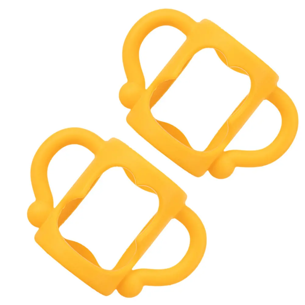 

2Pcs Baby Feeding Bottle Silicone Handles Non-Slip Ergonomic Holder Compatible with Most Milk Bottles Infant Wide Mouth Bottle