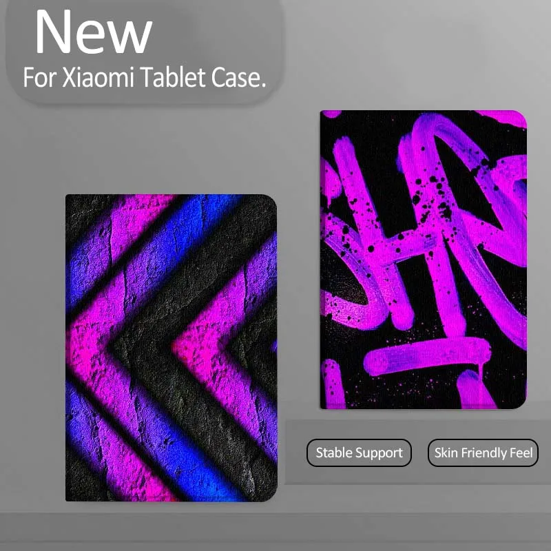 

Purple Graffiti Artwork Tablet Case For Xiaomi Redmi Mini Pad SE K 2 4 5 6 7 8 2023 2025 11 8.8 11.2 10.1 Pro Gift