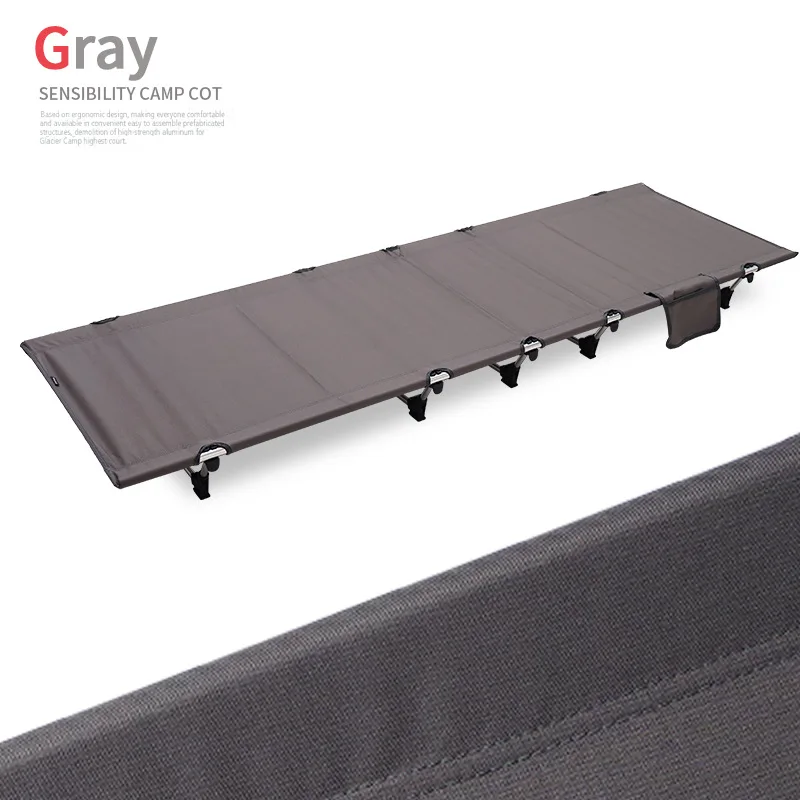 Outdoor Folding Cot Camping 185cm Sleeping Aluminium Frame Tent Bed Cot