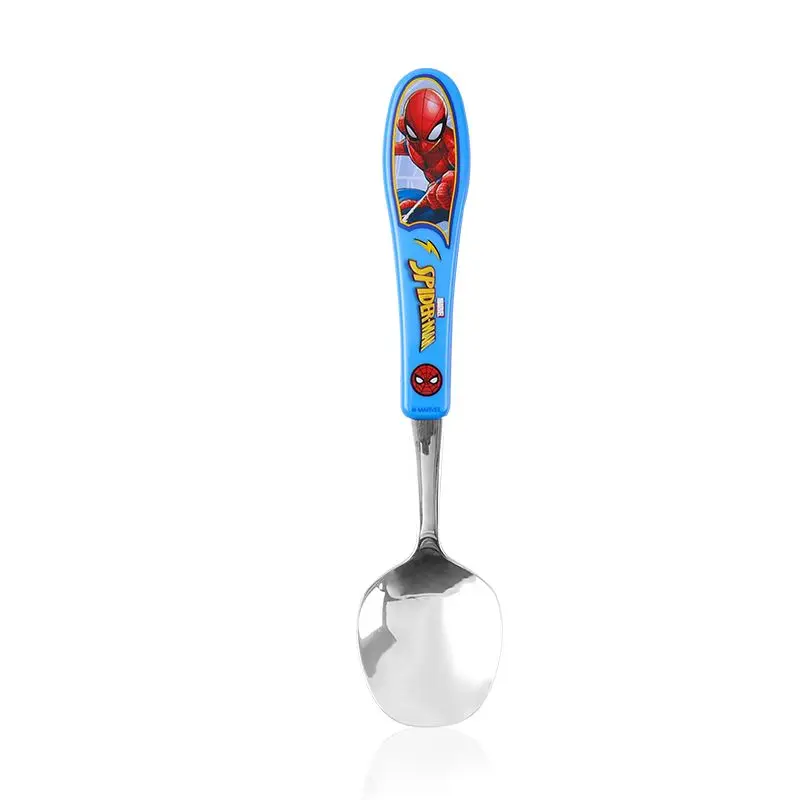 The Avengers Spider-Man Captain America anime peripheral cartoon spoon and fork set stainless steel portable student tableware