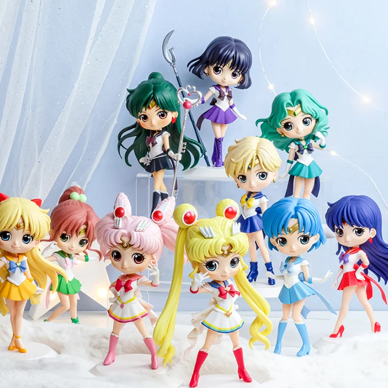 

Bandai Figuarts Qposket Sailor Moon Cosmos Tsukino Usagi Eternal Sailor Moon Anime Action Figures Model Collection Gift Toy