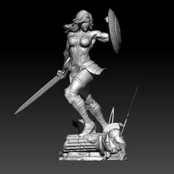 1/24 75mm 1/18 100mm Resin Model Kits Wonder Fight Girl Figure Unpainted No Color RW-1287