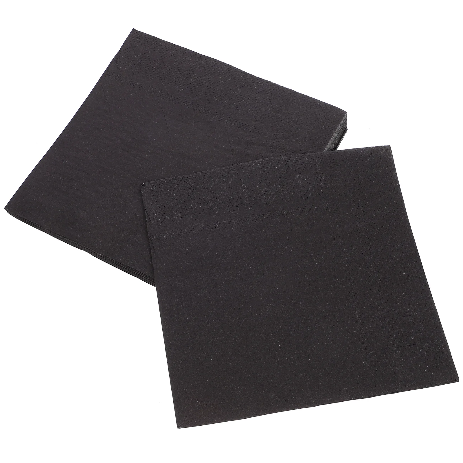 20 Sheets Black Lunch Napkin 6.5x6.5 Inch Double Layered Paper Cocktail Napkins for Birthday Wedding Party Special Events