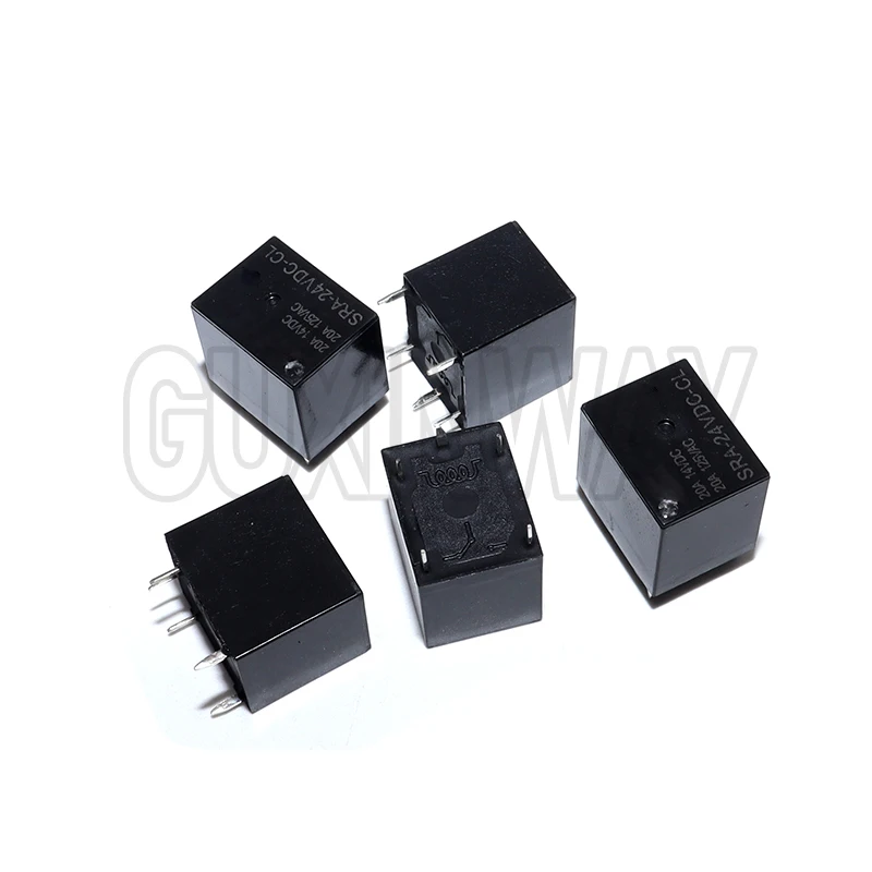 5PCS 전원 릴레이 SRA-05VDC-CL SRA-12VDC-CL SRA-24VDC-CL 5V 12V 24V 20A 5PIN
