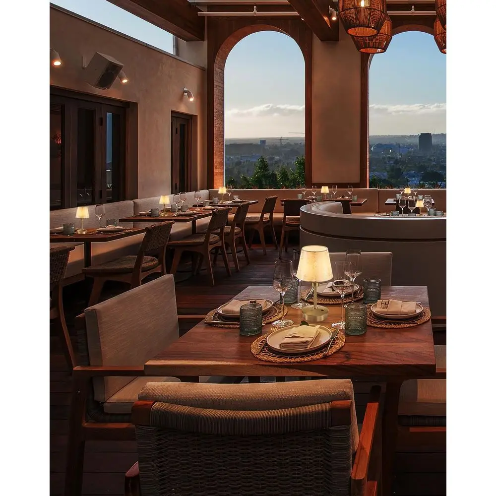 مصابيح طاولة لاسلكية، عبوتان، بطارية 5200 مللي أمبير في الساعة، قابلة للتعتيم باللمس، ضوء ليلي محمول لتناول الطعام، بجانب السرير، للاستخدام الخارجي