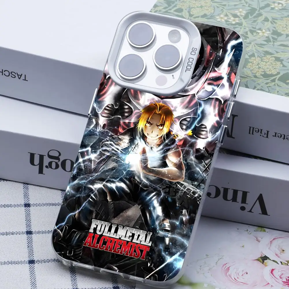 

Чехол для телефона Fullmetal Edward Elric для iPhone 17, 16, 15, 14, 13, 12, 11 X XR XS 8 7 Pro Max Plus, полупрозрачный белый чехол, красивый чехол