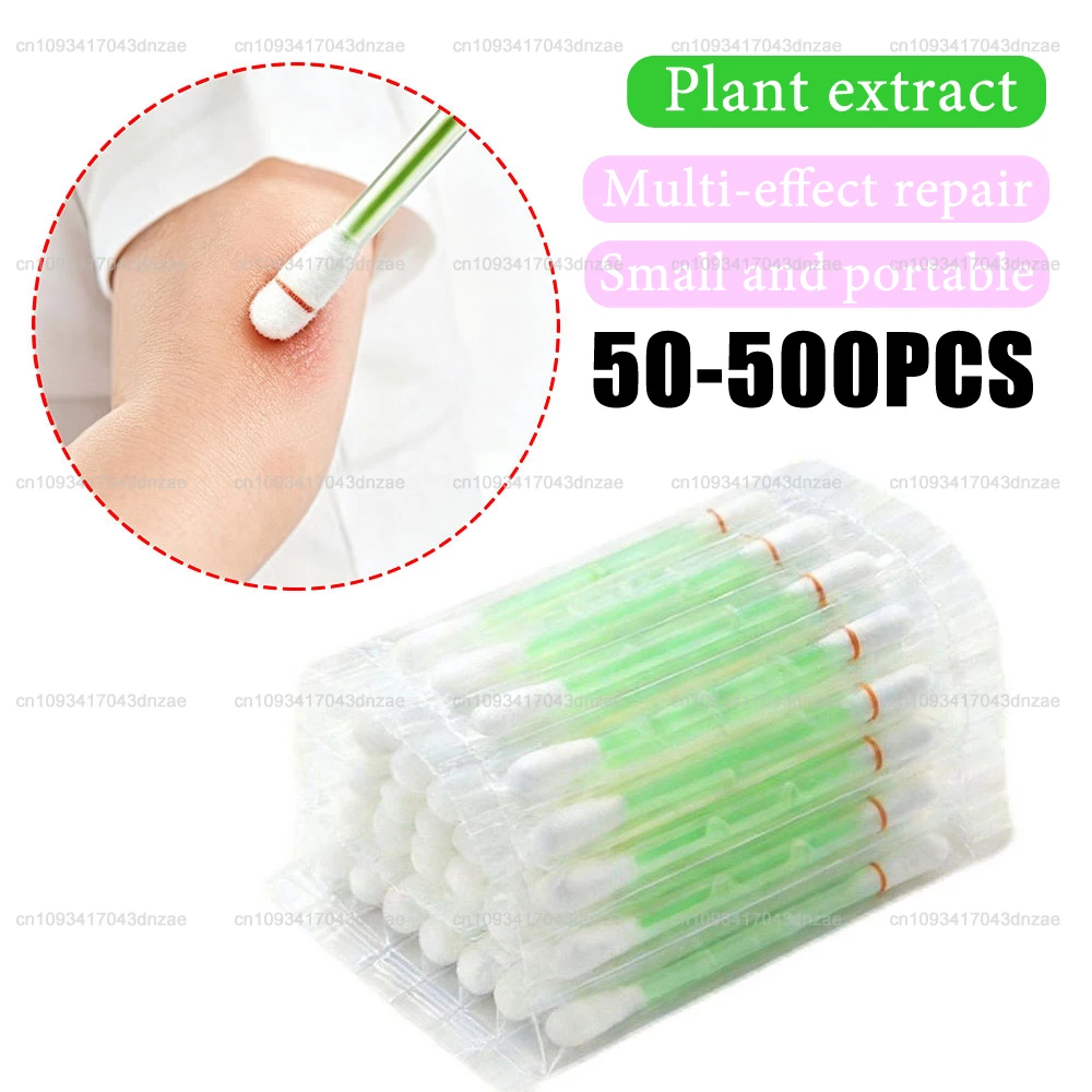 

50Pcs Round Essential Oil Mosquito Repellent Cotton Swabs Sting Relief Disposable Slow Release Outdoor Insect Protection Safe