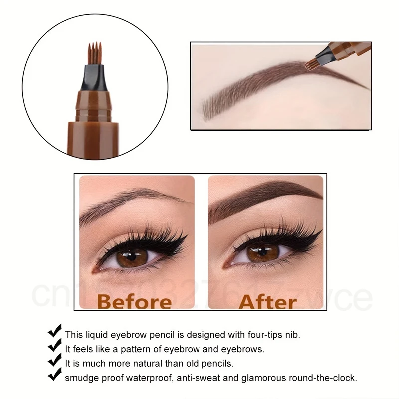 4 Point Eyebrow Pencil Maquillajes Para Mujer Waterproof Liquid Eyebrow Pen Makeup Long Lasting Cosmetic Microblade Brow Pencil