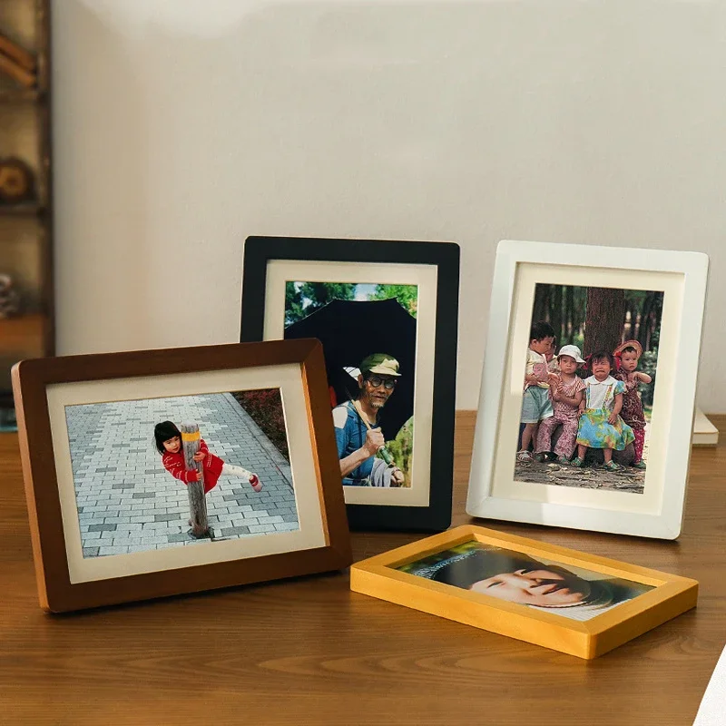 Wooden Retro Photo Frame for Creative Desk Decor