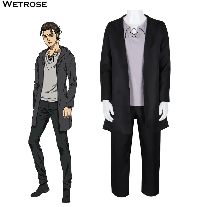 【wetrose】在庫あり-エレン・イェーガー-コスプレ衣装-進撃の巨人-ファイナルシーズン-フルセット