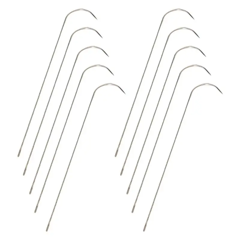 

A52E Versatile 10 Piece Alloy Beading Needle Large Eye Holes For Smooth Threading Multiple Bead Types Compatibility