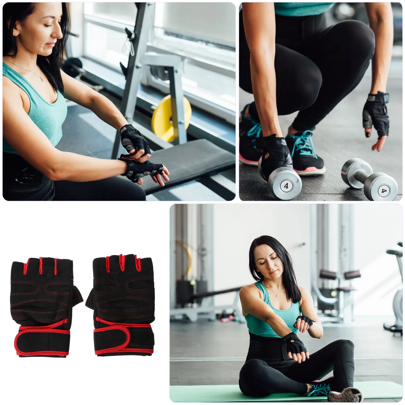 

1Pair Exercise Gloves Breathable Half Finger Anti-Skid Gym Lifting Cycling Sports Gloves for Running Climbing Outdoor