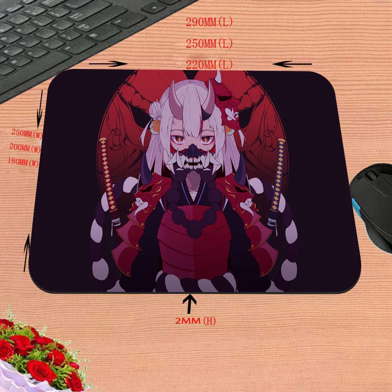 

Table Mat Nakiri Ayame Kawaii Accessories Cute Mouse Pad Desk Accessory 25x20/22x18 Mouse Pad Company Hot Pad on The Table Gamer