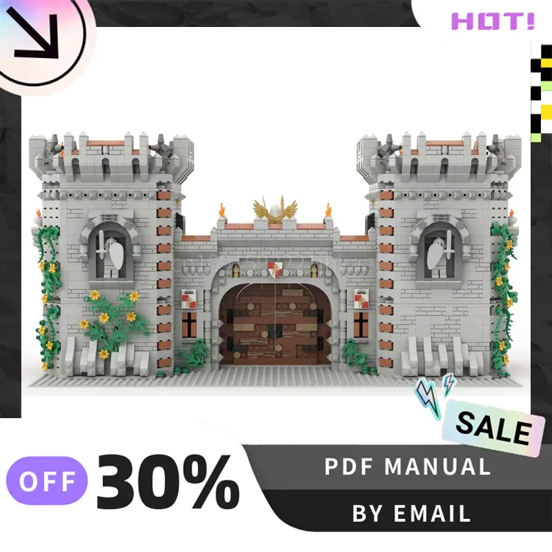 

[3777PCS]Customized MOC Medieval Castle Gate Creative Building Blocks Set STEM Educational Toys DIY Construction Model Kit Gifts