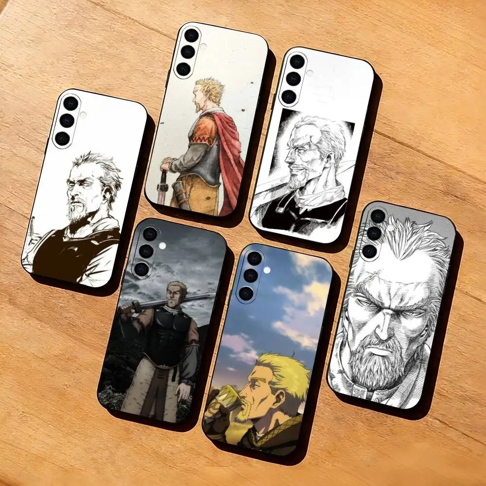 M-Mercenary leader A-Askeladd Phone Case For Samsung Galaxy A73,A72,A71,A70,A53,A52,A51,Soft Silicone Black Cover