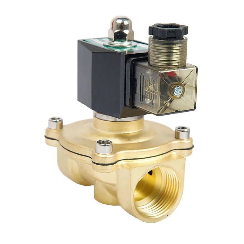 

1/2" 3/4'' 1'' 1-1/4'' 2'' IP65 Waterproof Brass Solenoid Valve With LED Power Indicator 24V 220V 110V Normally Closed Valve