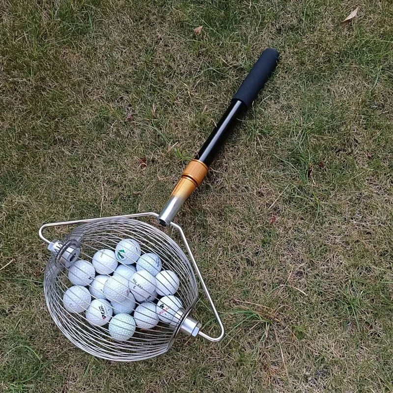 Prezzo all'ingrosso Multifunzione Facile da usare Raccoglitore di palline da tennis Retriever Pickup Basket/Palline da ping pong Strumento per raccogliere frutta dado rotondo