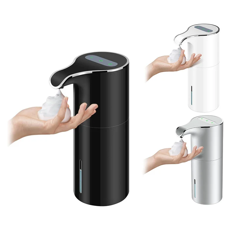 Dispensador de sabão automático - Touchless USB recarregável dispensador de sabão de espuma elétrico ajustável à prova d'água 450 ML