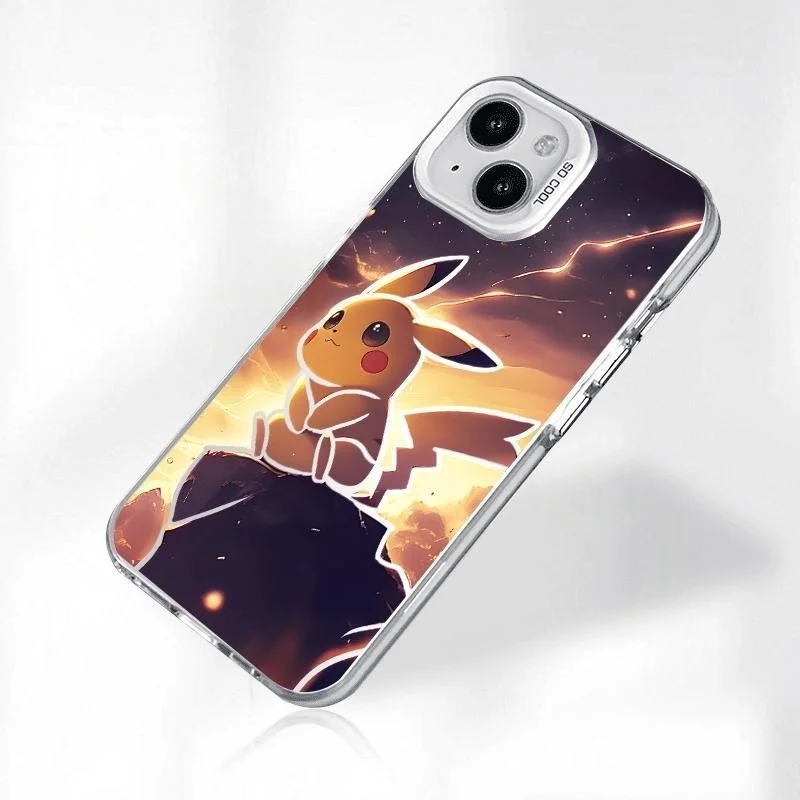 Niedliche Pikachu Pokemons Handyhülle für iPhone 16 15 14 Plus 13 12 11 Pro Max 16 Pro Mini Monster Cartoon stoßfeste Abdeckung