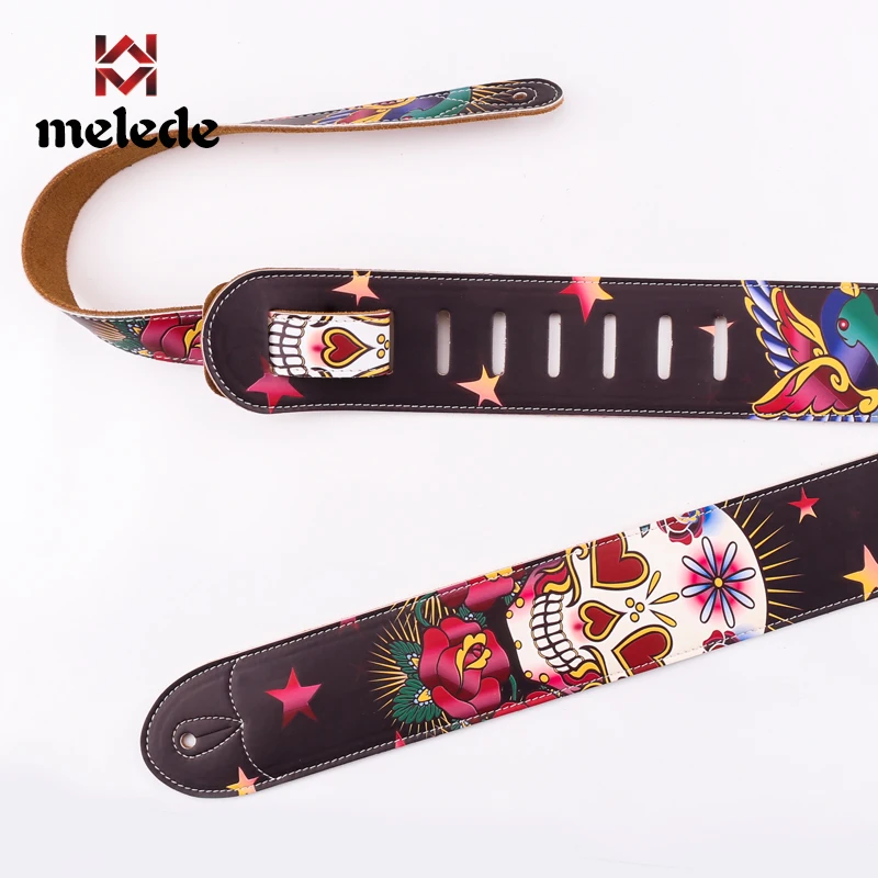 Individuality Color PU Leather Exotic Style Guitar Strap Electric Guitar Bass Universal Belt Guitar Accessories