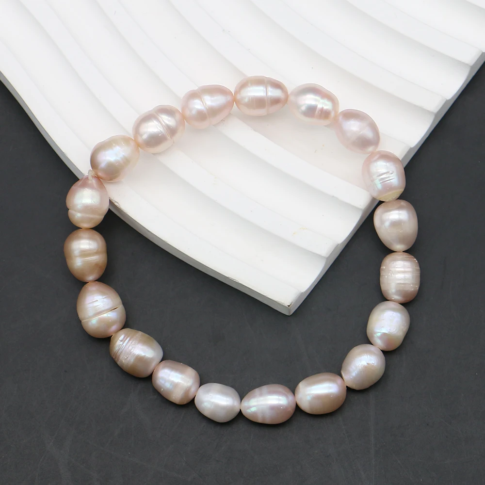 Rice Shape Natural Freshwater Screw Pearl Beaded Bracelet with Long Strip Shape Magnetic Clasp Accessory For Woman Holiday Gift