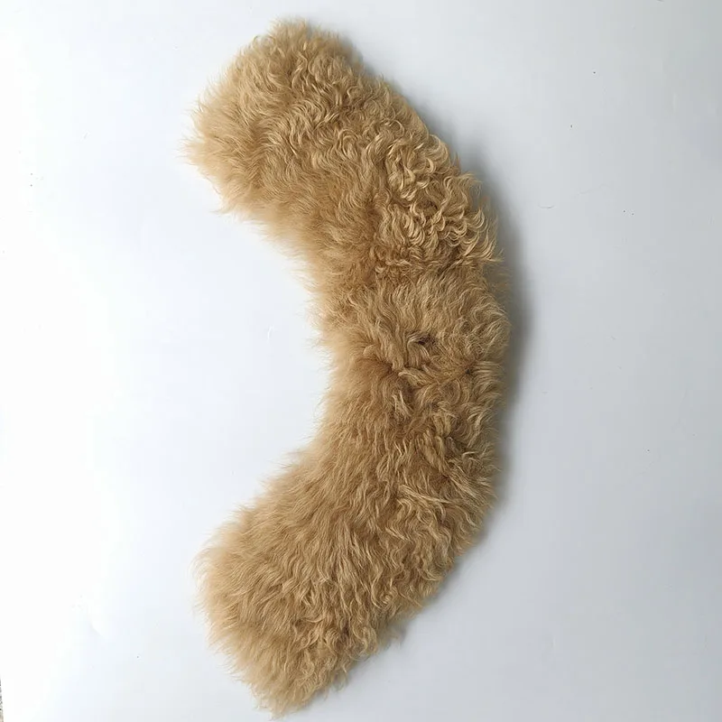 Damen Winter Echt-Lammfell-Schal Modischer Warmer Dicker Luxus Echtfell-Schal für Frauen – Detail 9