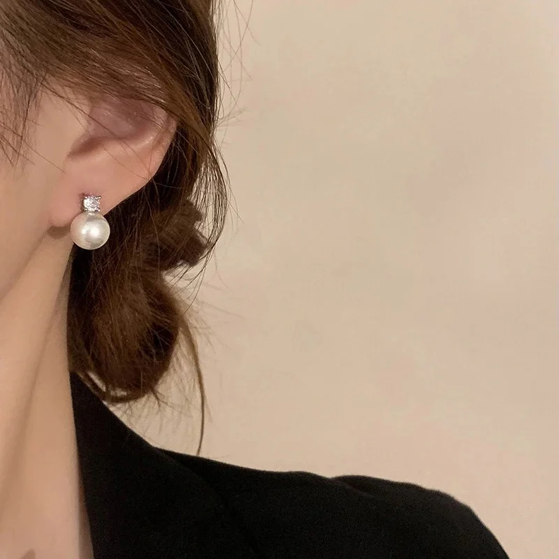 Neue Mode Elegante Shell Perle Ohrringe Für Frauen mit 5A Zirkonia Ohrring Schmuck Weibliche Zubehör Mutter Tag Geschenke – Detail 10