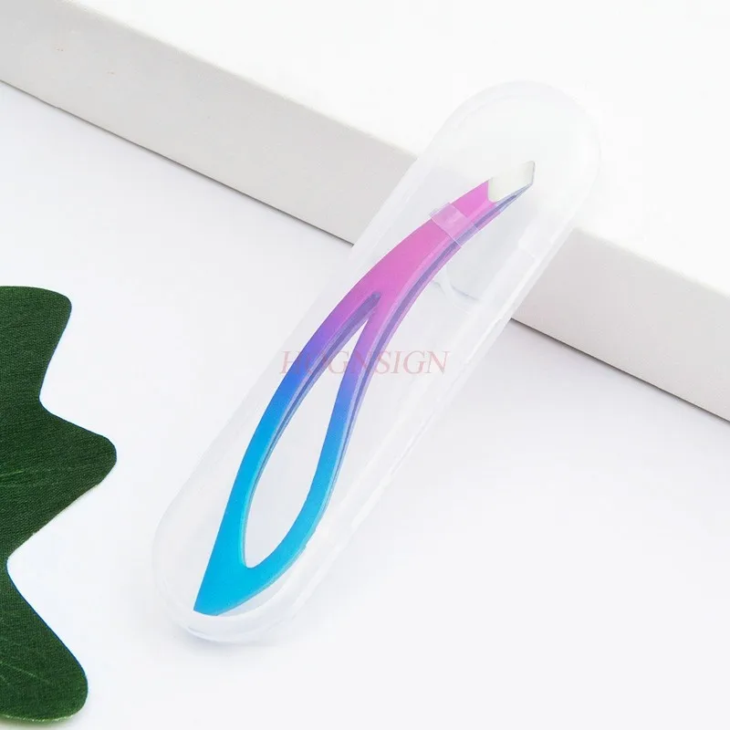 眉毛クリップ、脱毛クリップ、メイク道具の修理用のまっすぐな眉毛クリップと斜めの眉毛クリップを備えたステンレス製ピンセット