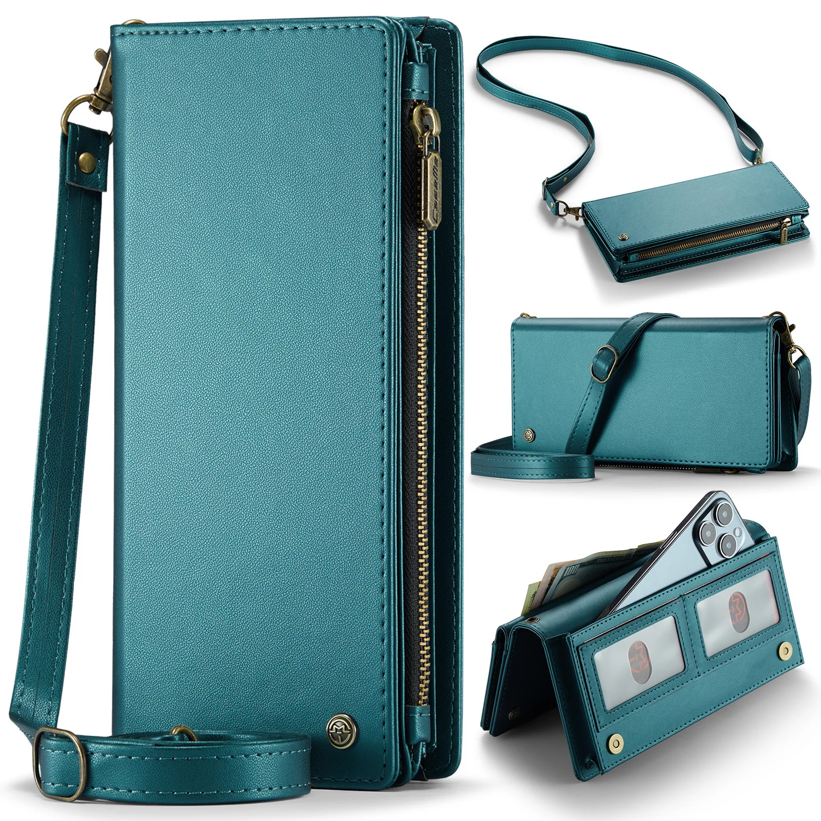 Bolsa universal de couro para celular, para BLU Bold K10 G53 G64 Bold K50 C9 View 5, tamanho 21cm * 10.5cm * 4cm, crossbody, multi 9 cartões, bolso