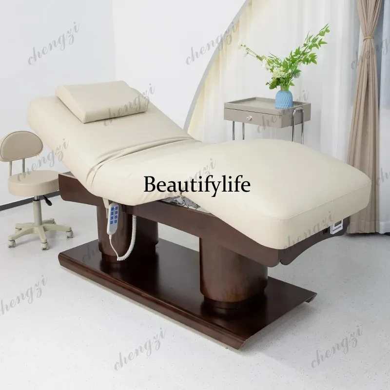 TTT  Spa Multi-functional Massage Beds Beauty Speciality Sleep Electric Massage Beds Lifting PU Leather Furniture Massagetafel