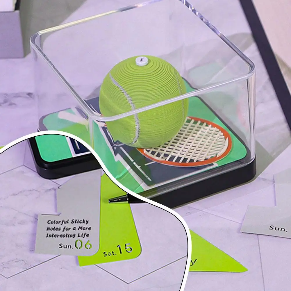 Bloc de notas 3D de tenis, calendario 2025, Bloc de notas, arte de papel, escritorio adhesivo, notas pequeñas nuevas, escultura de año, accesorios 3D, regalos 3D B3A4