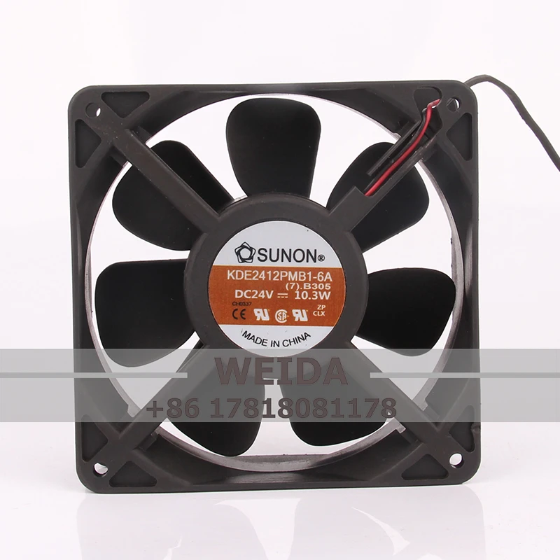 

KDE2412PMB1-6A Case Cooling Fan for SUNON 12V 48V DC24V 10.3W EC AC 120X120X38MM 12CM 12038 Dual Ball Bearing Siemens Inverter