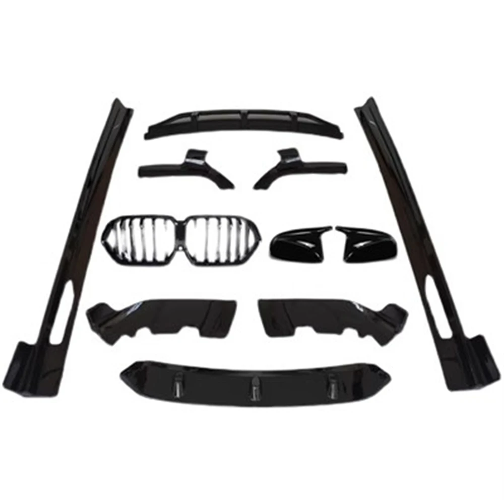 

Car body kit surround front rear lip grill Side skirts Rear view mirror cover Tail throat box For BMW x6 modified g06