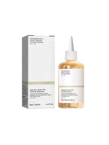 100ml Glycolic Acid 7% Toning Solution To Remove Acne and Moisturize Skin Rejuvenating Lotion